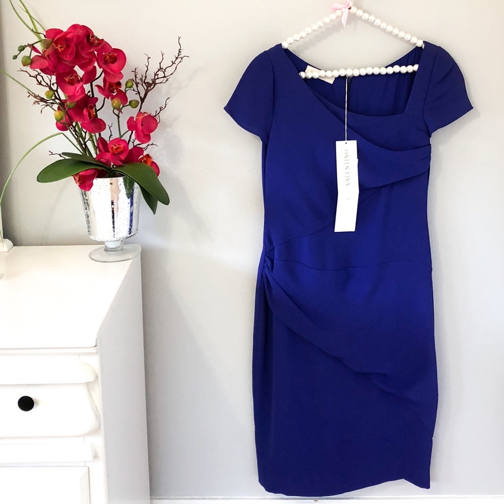 NWT Valentino Crepe Purple Dress Size 6⭐️